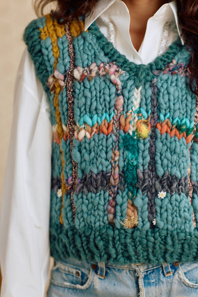 Plaid Happy Vest ~ Knitalong Pattern