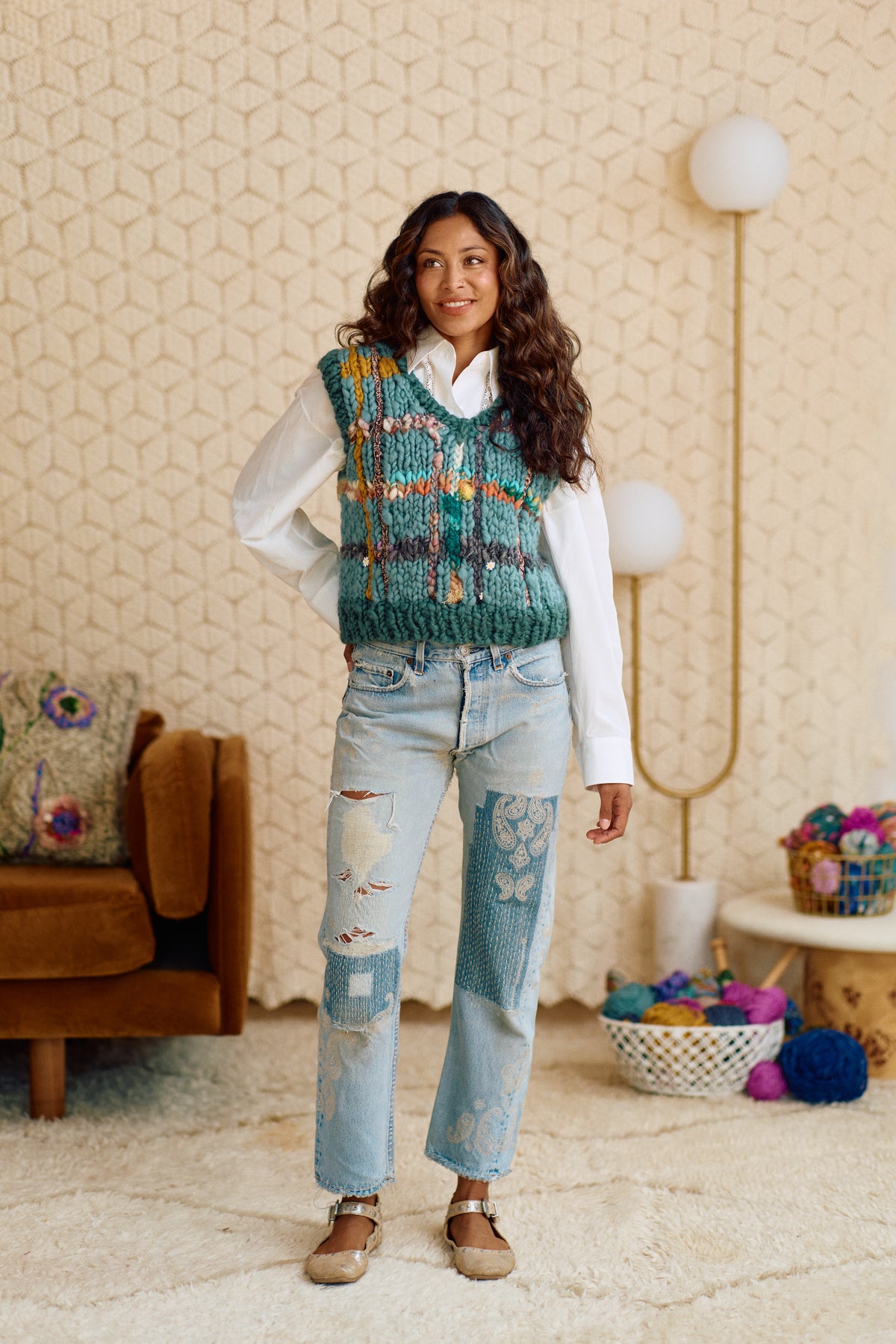 Plaid Happy Vest ~ Knitalong Pattern