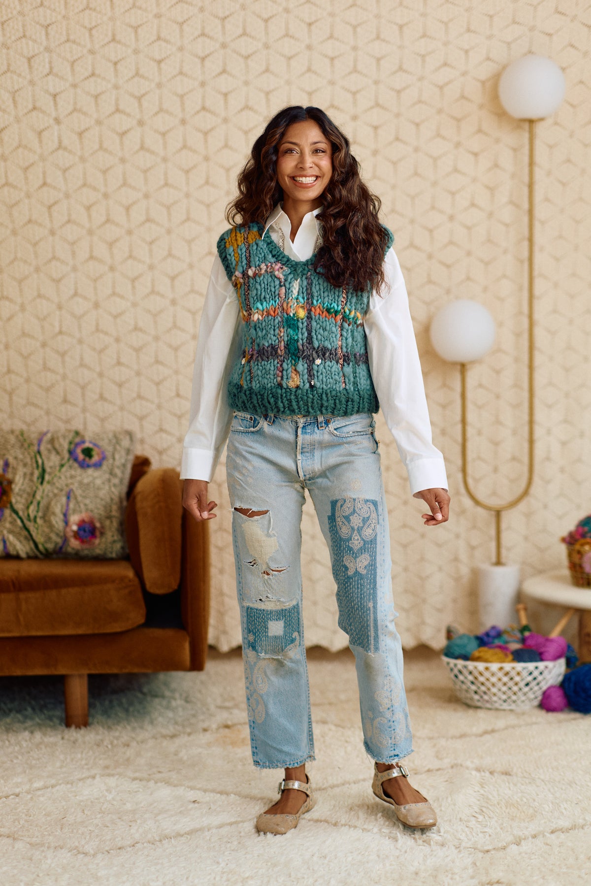 Plaid Happy Vest ~ Knitalong Pattern