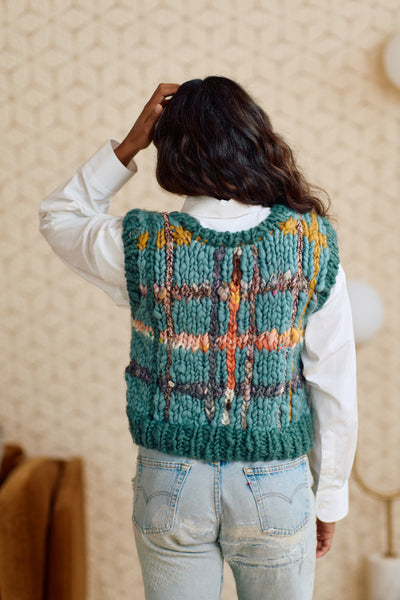 Plaid Happy Vest ~ Knitalong Pattern