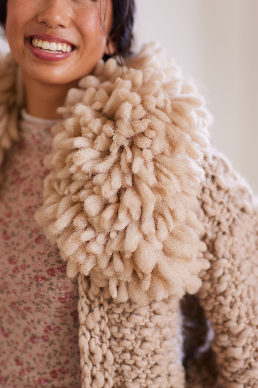 Rhinebeck Sweater Kit ~ Spun Cloud w/Solid Collar