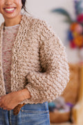 Rhinebeck Sweater Kit ~ Spun Cloud w/Solid Collar