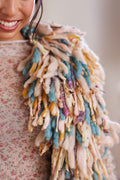 Rhinebeck Sweater Kit ~ Spun Cloud w/Multicolor Collar