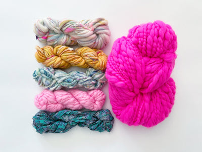 Rhinebeck Sweater Kit ~ Spun Cloud w/Multicolor Collar