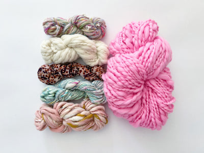 Rhinebeck Sweater Kit ~ Spun Cloud w/Multicolor Collar