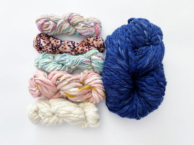 Rhinebeck Sweater Kit ~ Spun Cloud w/Multicolor Collar