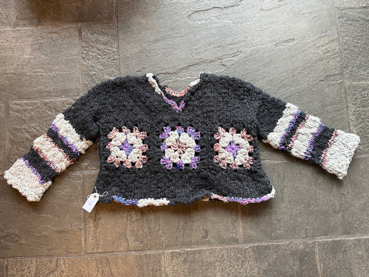 SOLD Roadtrip Sweater ~ Graphite / Fog Heather Sample 3