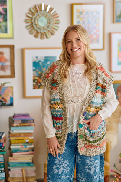 Rodeo Vest Mixed Yarn ~ Knitalong Kit