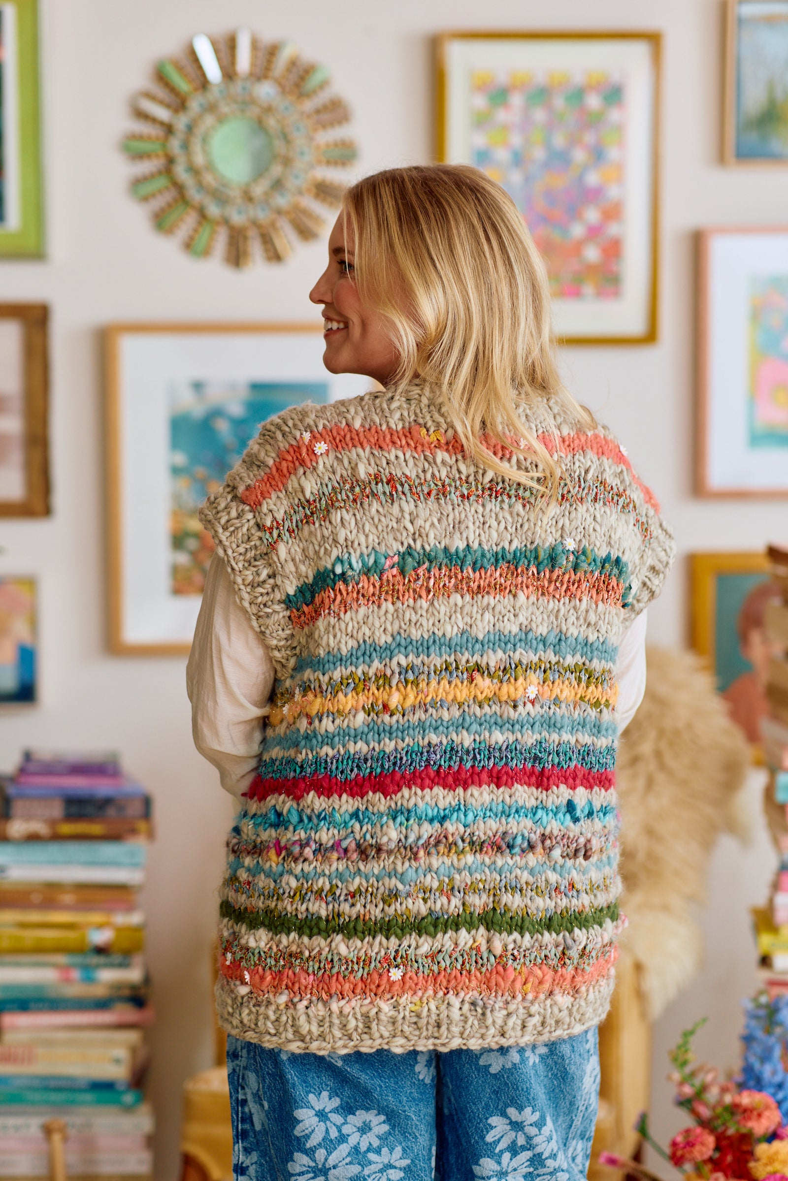 Rodeo Vest Mixed Yarn ~ Knitalong Kit