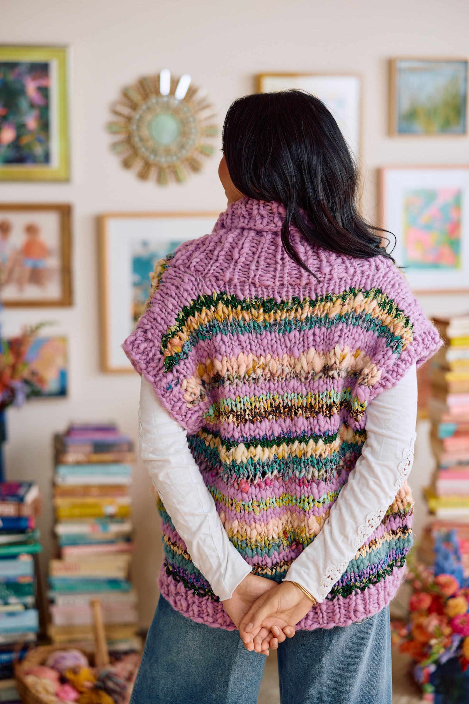 Rodeo Vest Mixed Yarn ~ Knitalong Kit