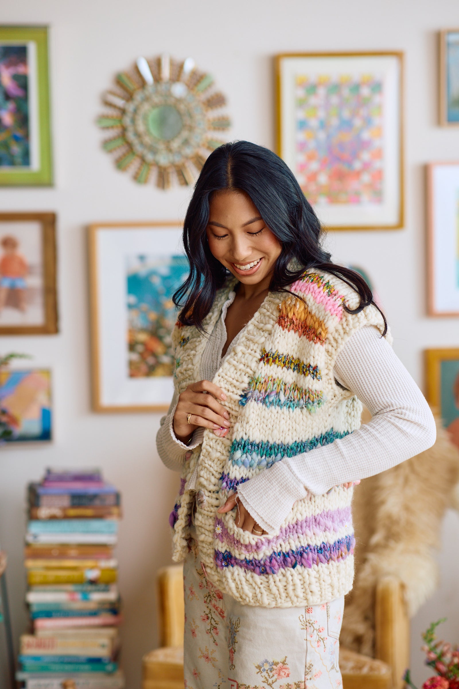 Rodeo Vest Mixed Yarn ~ Knitalong Kit