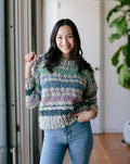 Saturday Sweater ~ Fog Heather / Sweet Dreams Sample 32