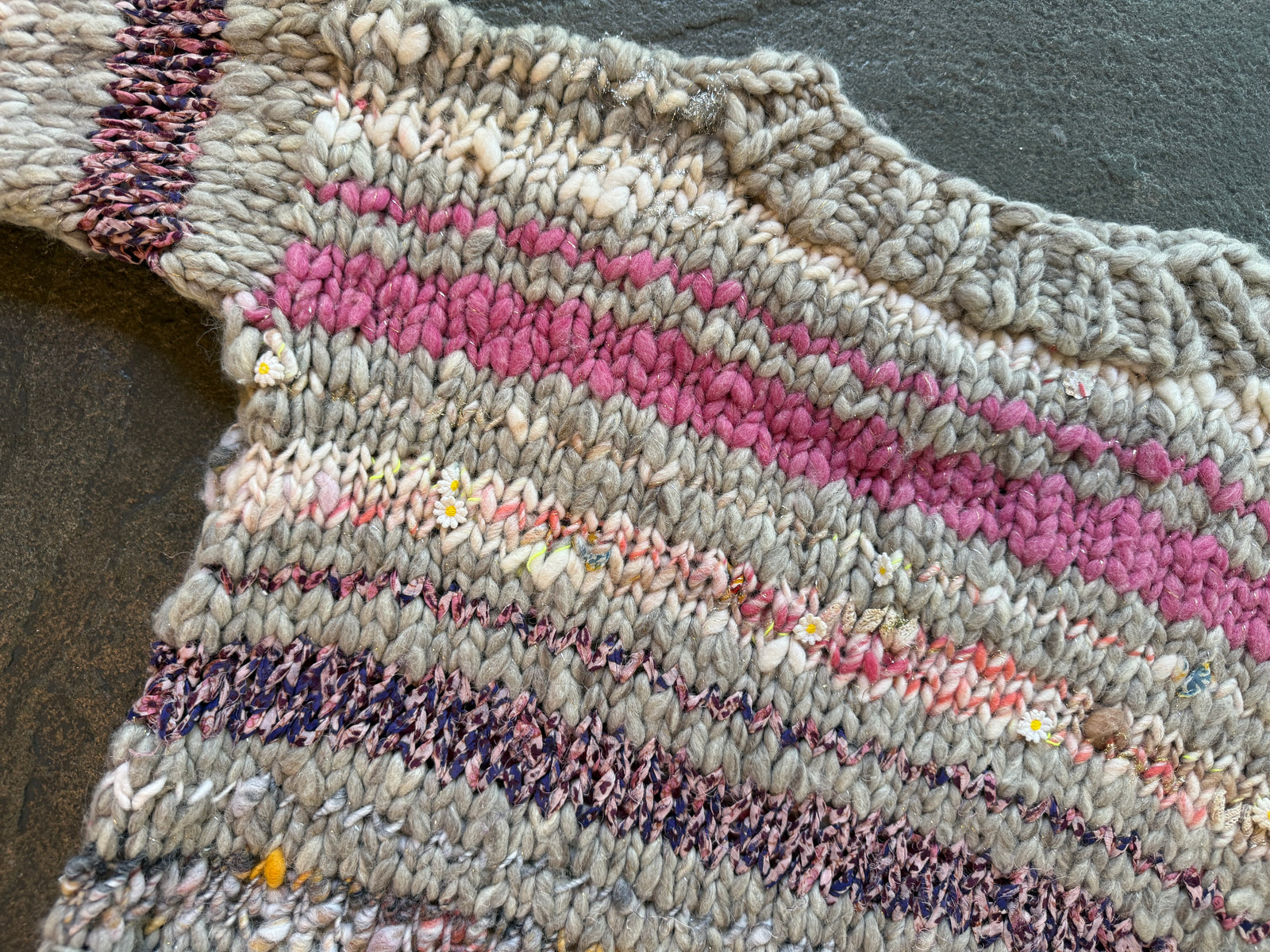 Saturday Sweater ~ High Vibes / Dusty Mauve Sample 54
