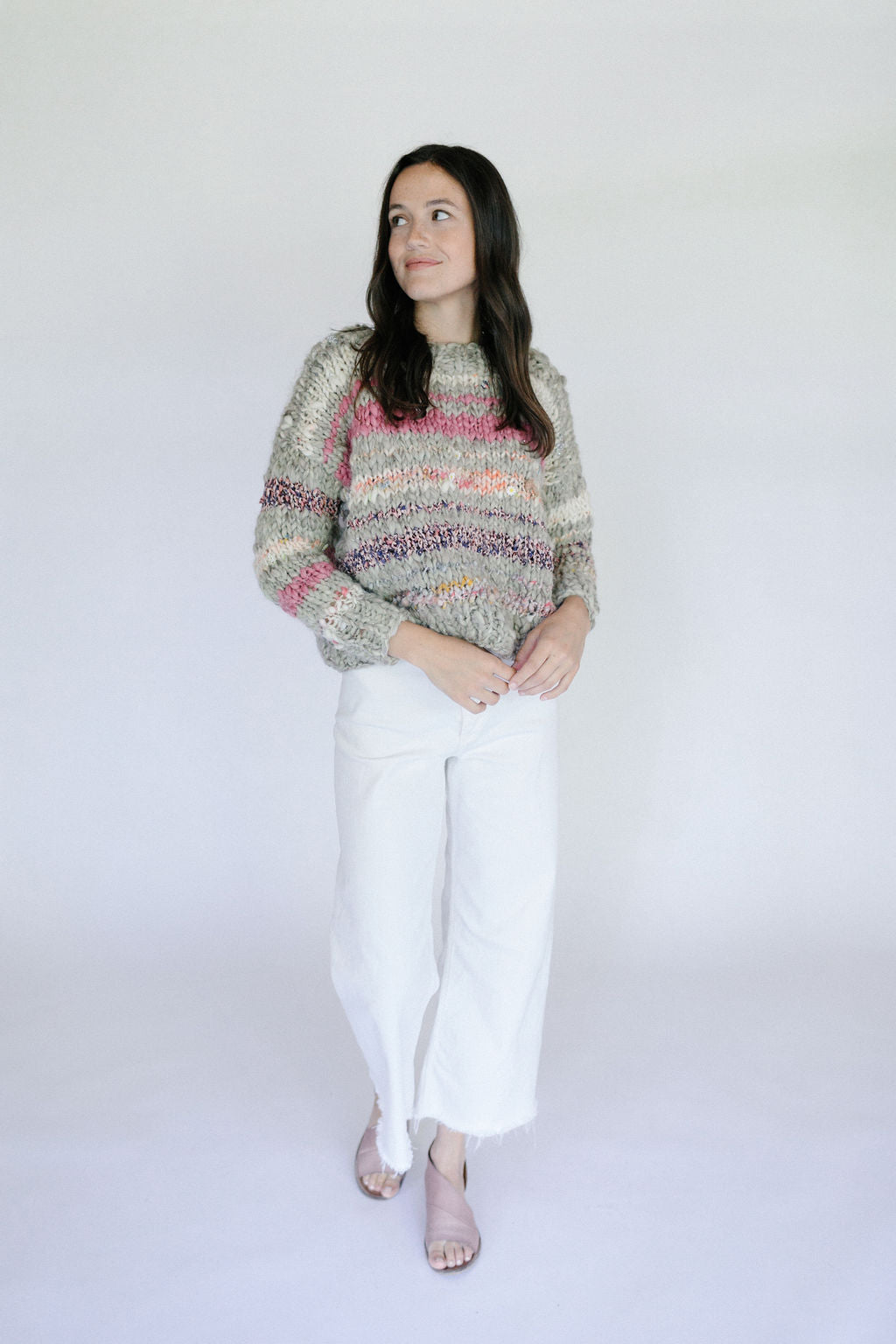 Saturday Sweater ~ High Vibes / Dusty Mauve Sample 54