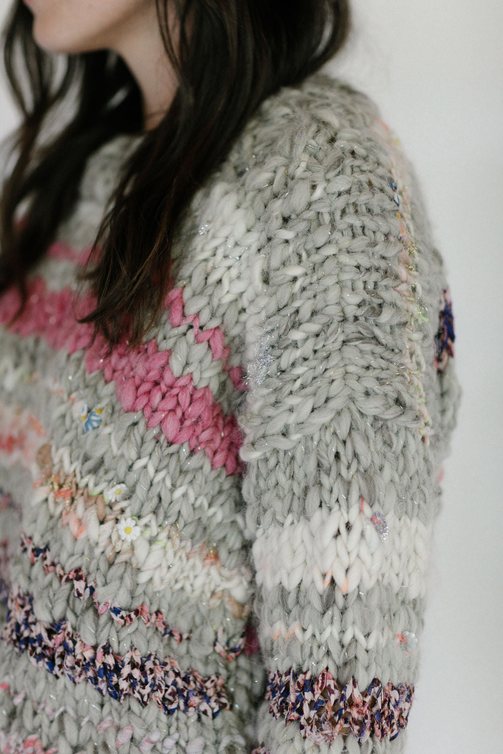 Saturday Sweater ~ High Vibes / Dusty Mauve Sample 54