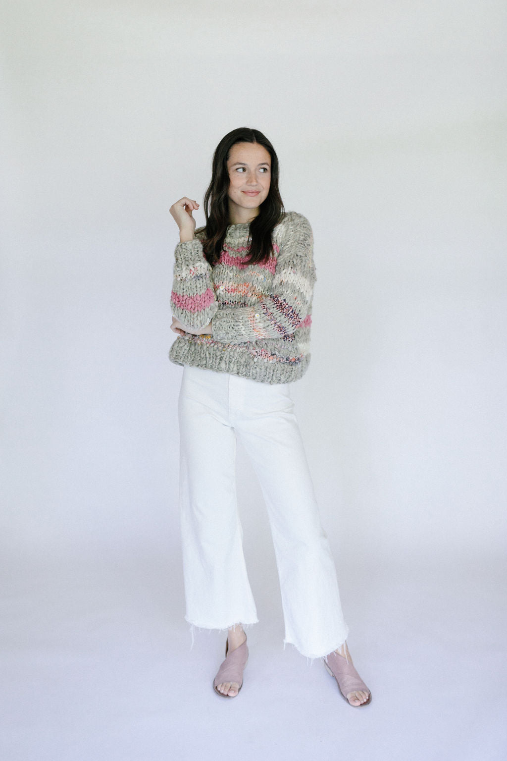 Saturday Sweater ~ High Vibes / Dusty Mauve Sample 54