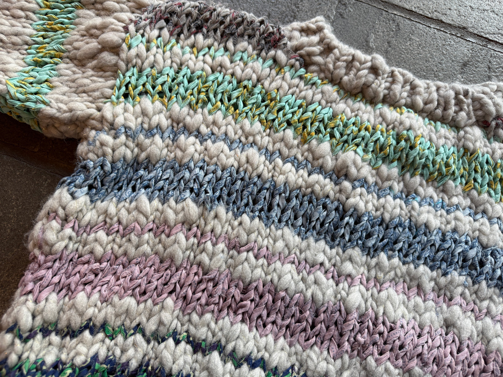 Saturday Sweater ~ Fog Heather / Sweet Dreams Sample 32
