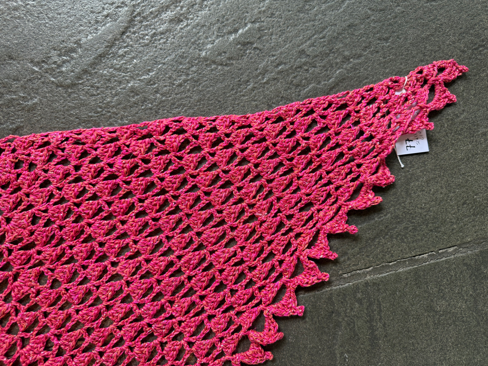 Scalloped Crochet Shawl ~ Maharani Silk Sample 77