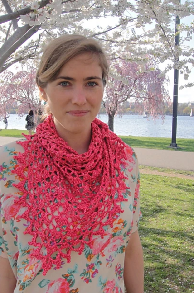 Scalloped Crochet Shawl ~ Maharani Silk Sample 77