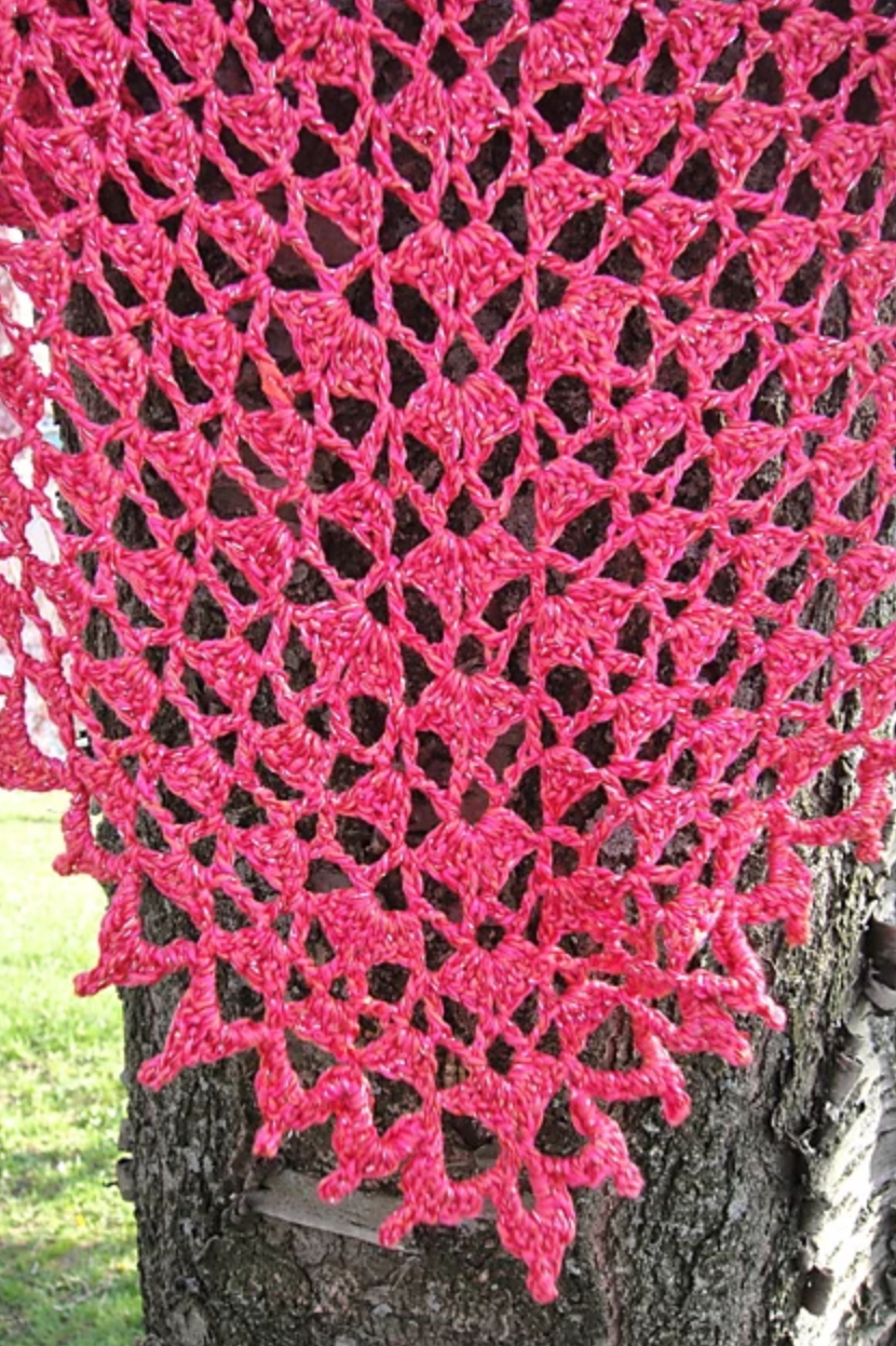 Scalloped Crochet Shawl ~ Maharani Silk Sample 77
