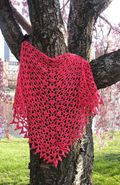 Scalloped Crochet Shawl ~ Maharani Silk Sample 77