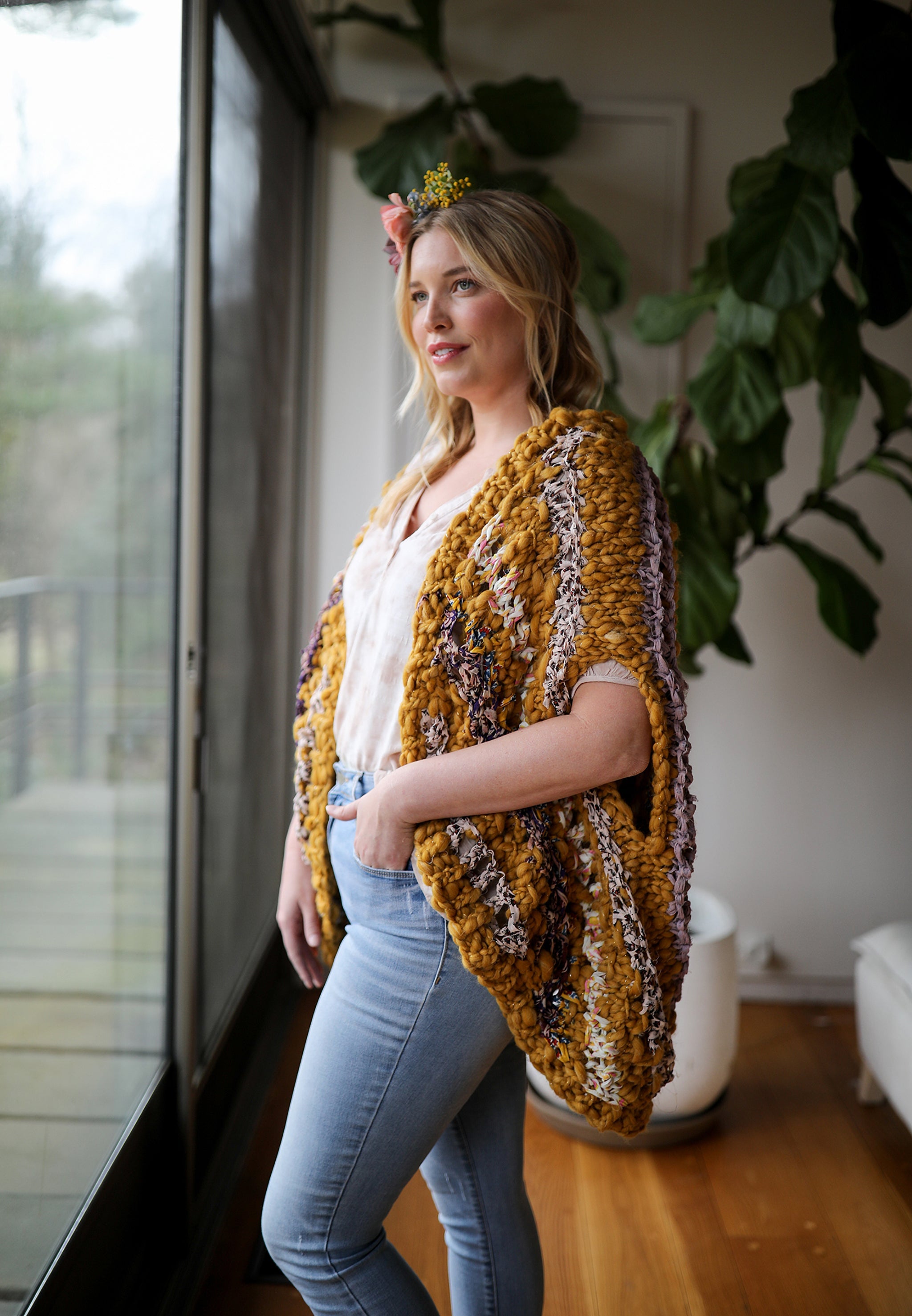 新品タグ付】23AWNordic Collage Knit Cardigan