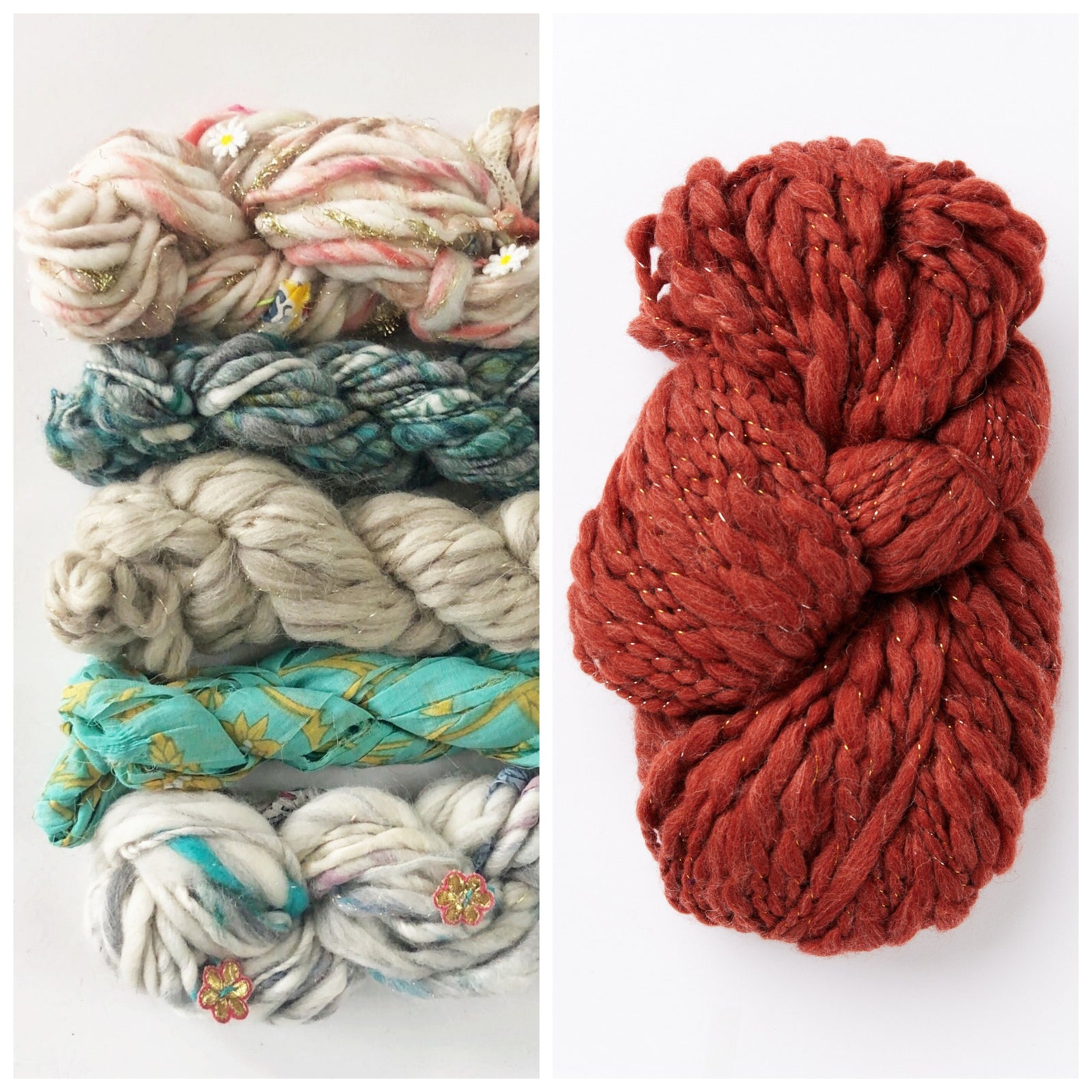 Bonfire Crescent Shawl Kit