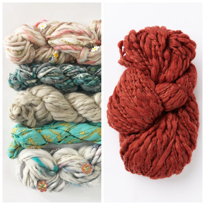 Bonfire Crescent Shawl Kit
