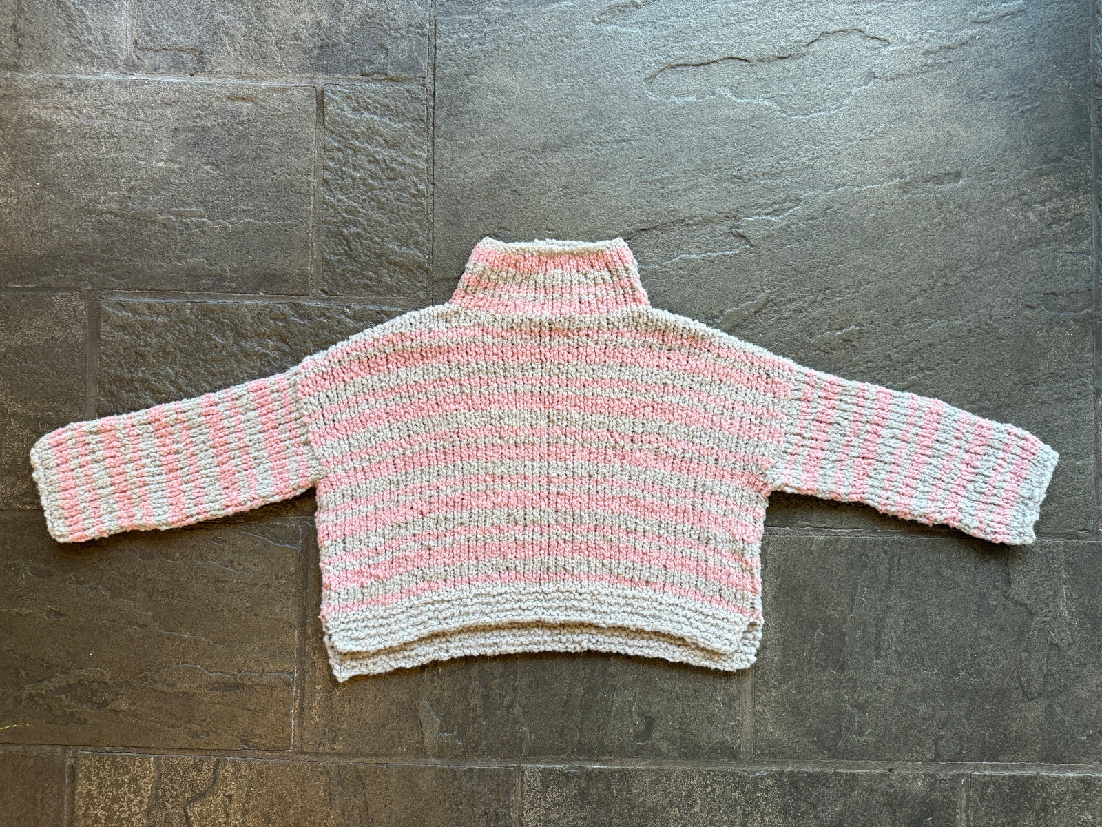 Serenity Striped Sweater ~ Peony / Go with the Flow Sample 29