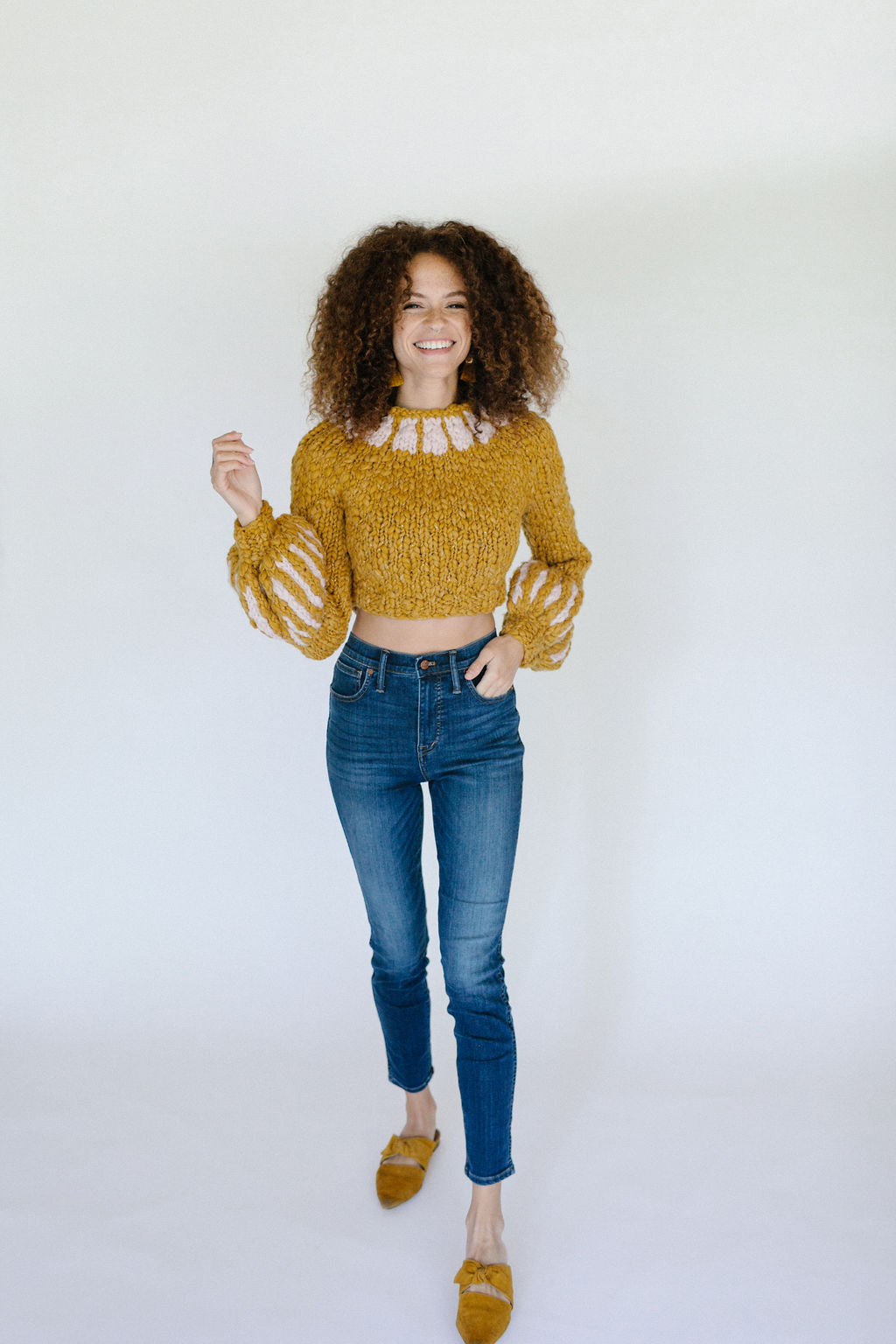 Shakespeare in the Park Sweater ~ Honeysuckle / Lavender Dust Sample 10