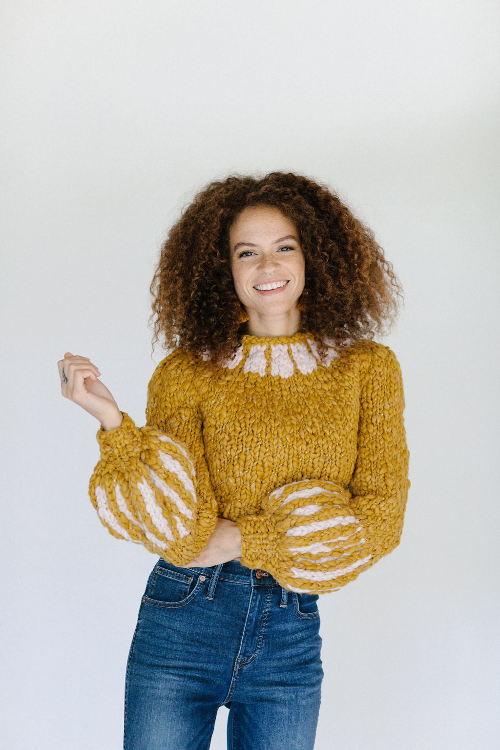 Shakespeare in the Park Sweater ~ Honeysuckle / Lavender Dust Sample 10