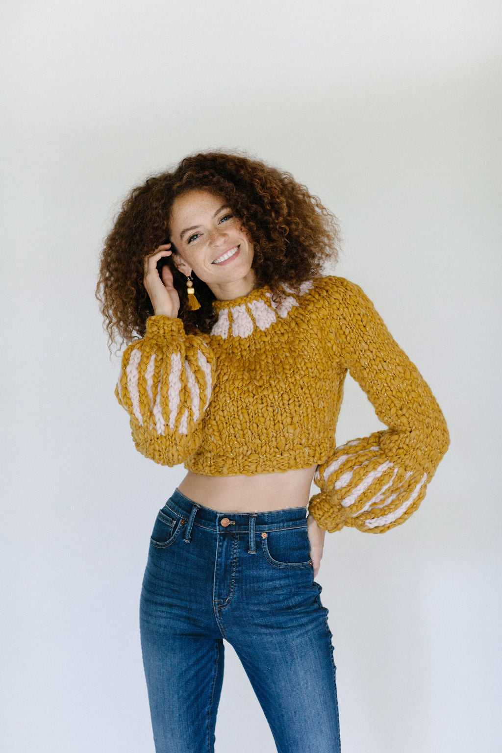 Shakespeare in the Park Sweater ~ Honeysuckle / Lavender Dust Sample 10