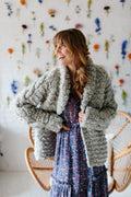 Snowcap Cable Cardi Pattern by Knit Collage 