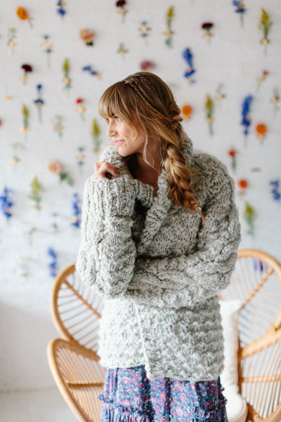 Snowcap Cable Cardi Pattern by Knit Collage 