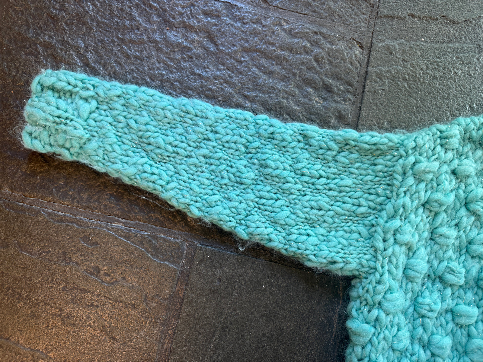 Snowfall Bobble Sweater ~ Blue My Mind Sample 64