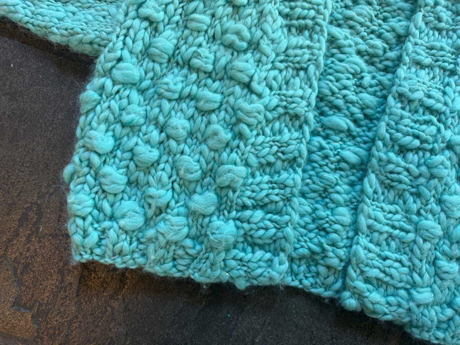 Snowfall Bobble Sweater ~ Blue My Mind Sample 64