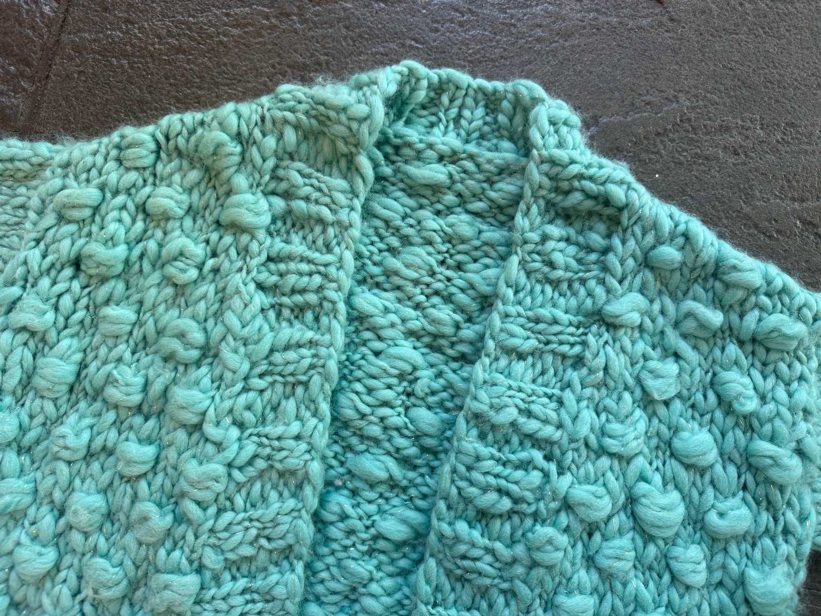 Snowfall Bobble Sweater ~ Blue My Mind Sample 64