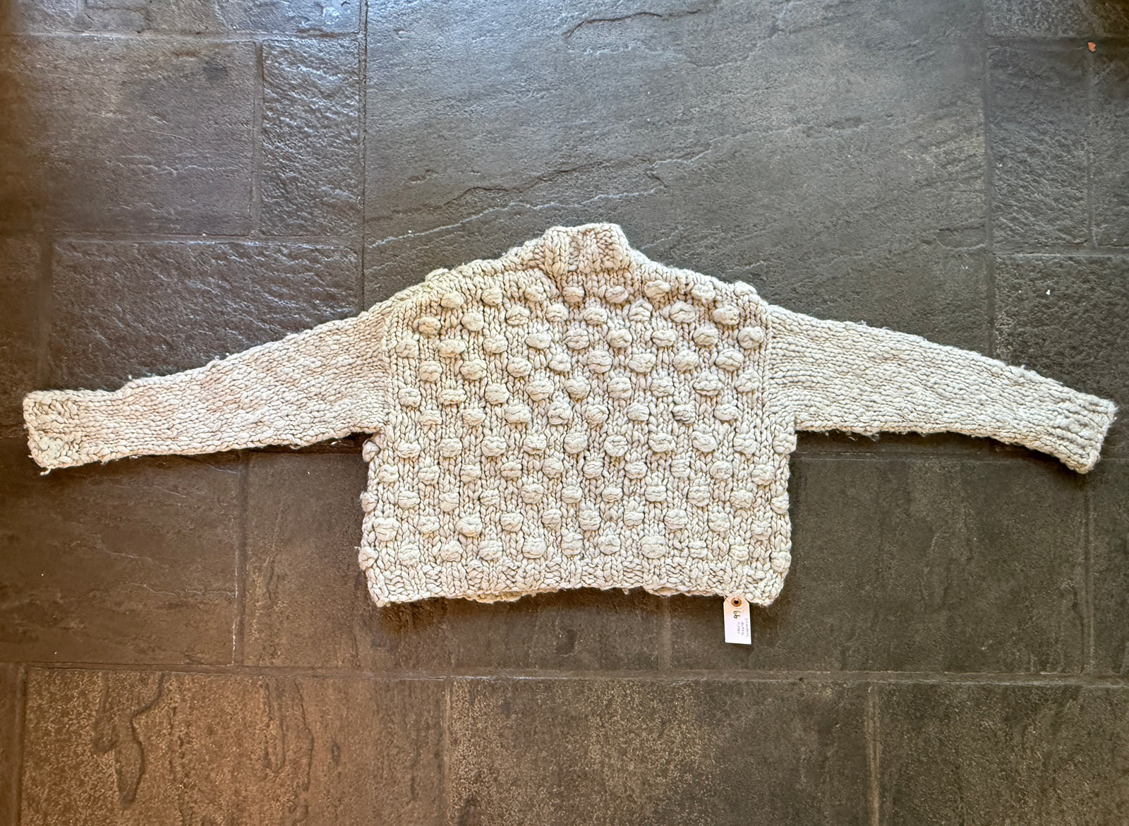 Snowfall Bobble Sweater ~ Fog Heather Sample 66