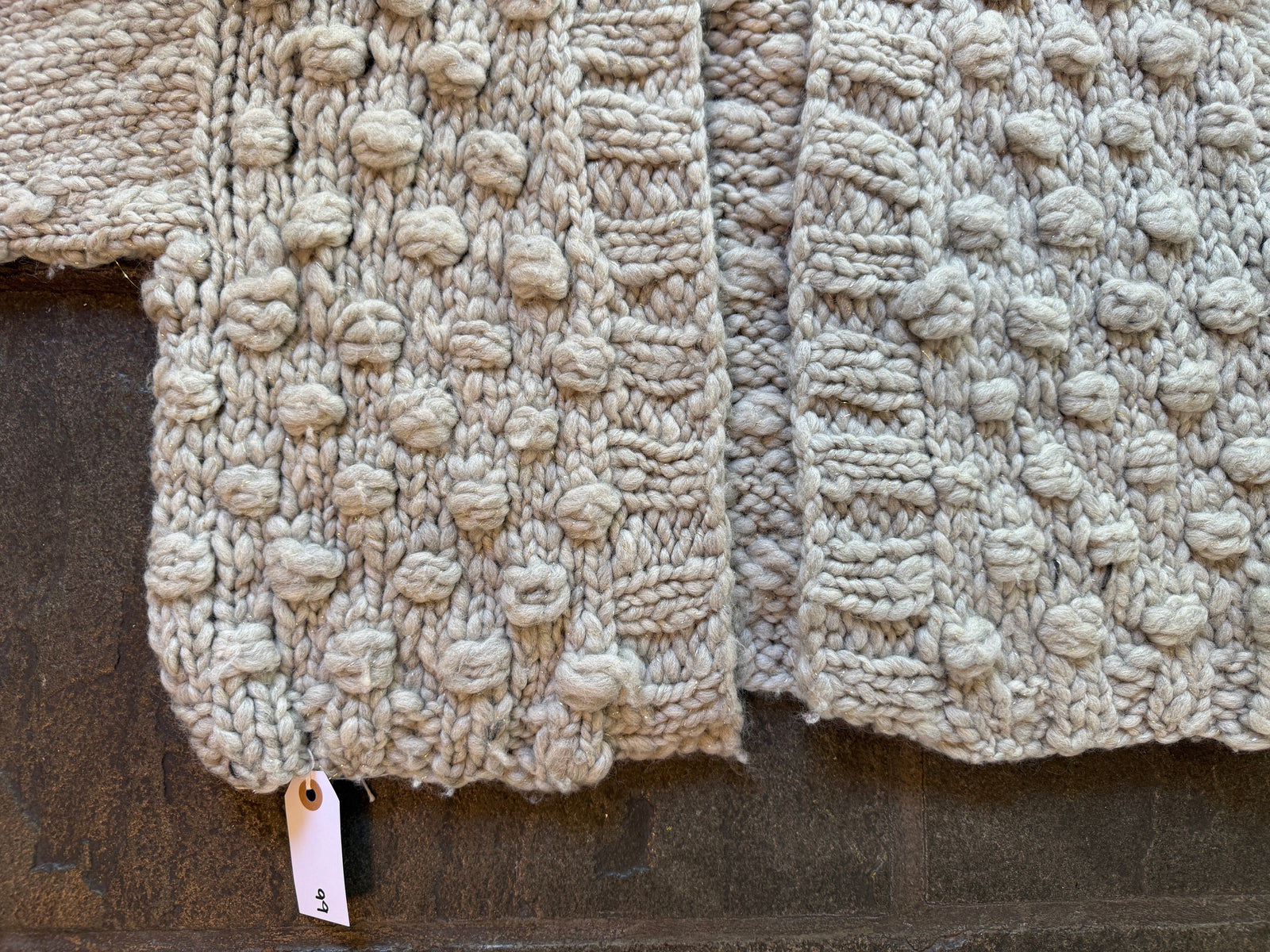 Snowfall Bobble Sweater ~ Fog Heather Sample 66