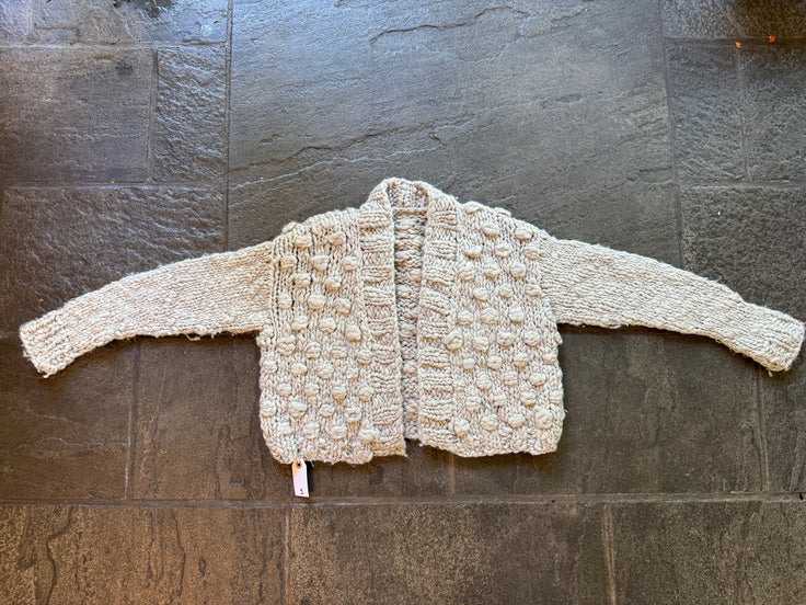 Snowfall Bobble Sweater ~ Fog Heather Sample 66