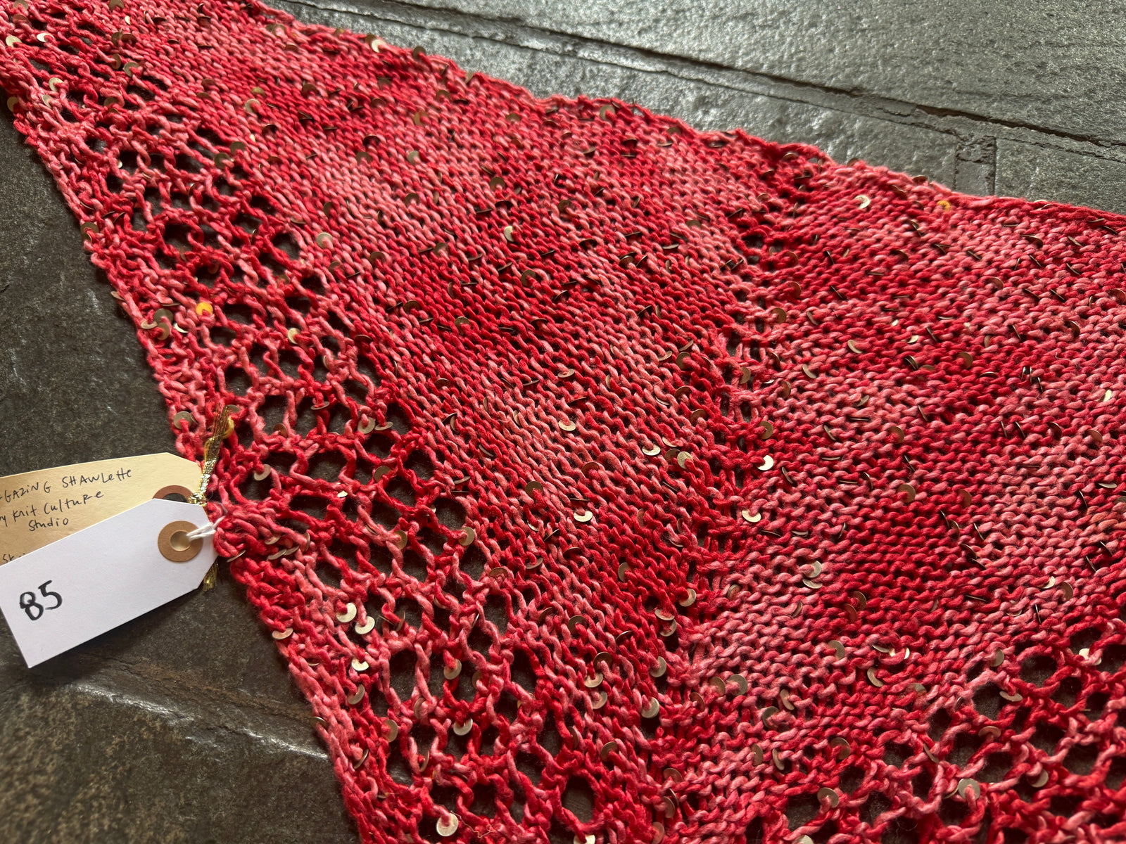 SOLD Stargazing Shawlette ~ Stargazer Silk Sample 85