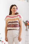 Summer Sweetness Sweater ~ French Vanilla / Rose Darling Sample 7