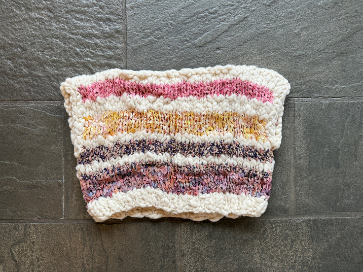 SOLD Summer Sweetness Sweater ~ French Vanilla / Rose Darling Sample 7