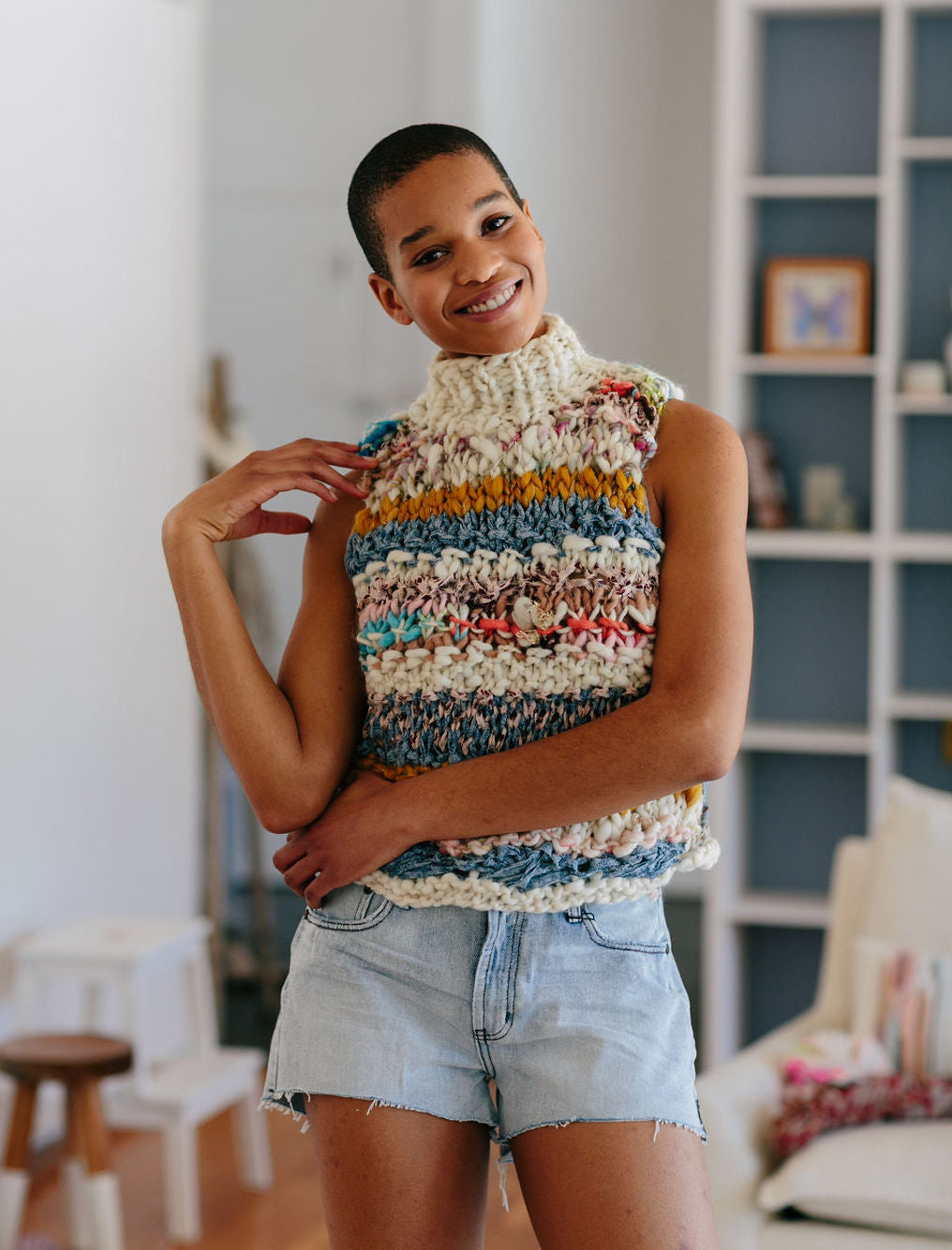 prank project Henley Bouclé Knit Tank プランクプロジェクト Henley Boucle Knit Tank 【公式通販】