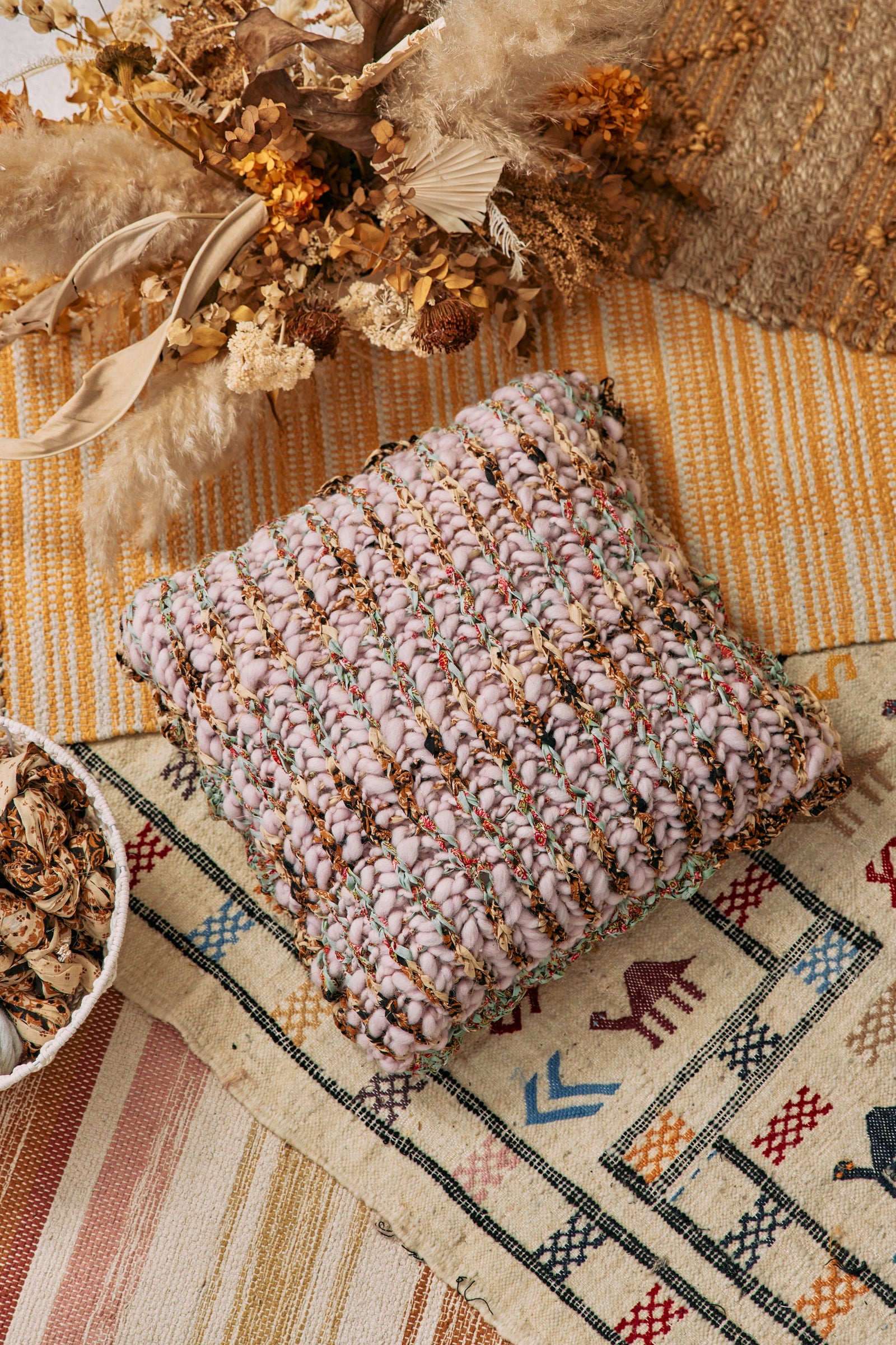 Back of pillow.