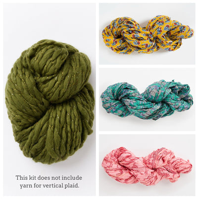 Plaid Happy Sweater without Vertical Plaid Yarn ~ Knitalong Kit