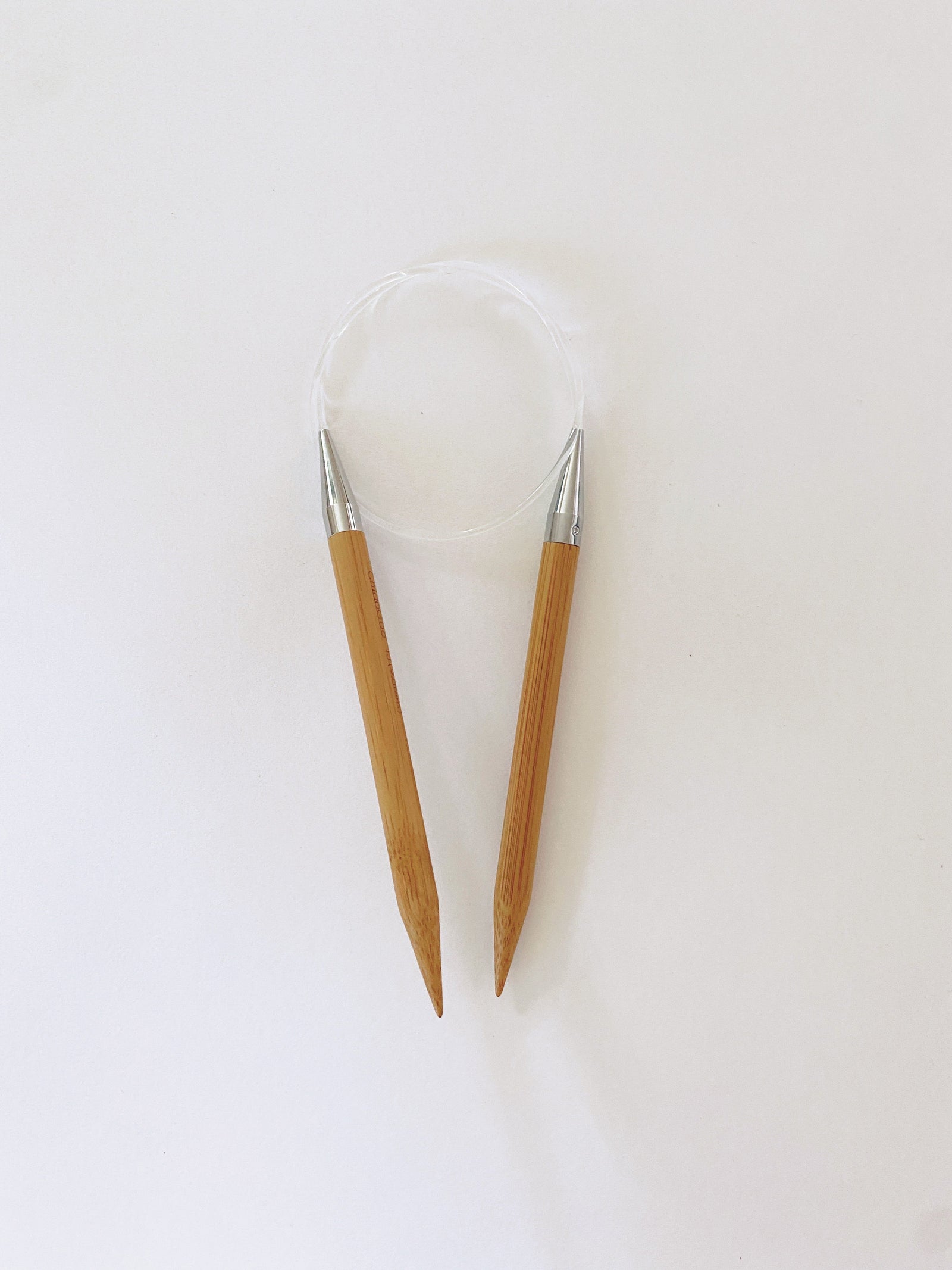 Size US 13 fixed circular knitting needles with plastic cord. Length is 24 inches.