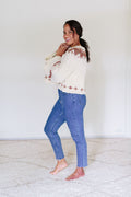 Exhale Sweater ~ French Vanilla / Sierra Redwood Sample 16