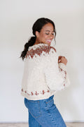 Exhale Sweater ~ French Vanilla / Sierra Redwood Sample 16