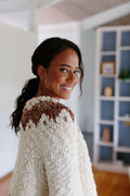 Exhale Sweater ~ French Vanilla / Sierra Redwood Sample 16